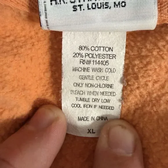 Harley-Davidson Motorcycles Women's XL Orange Long Sleeve Pullover Hoodie - Picture 7 of 8